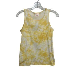Cat & Jack Tie Dye Tank Top Girls Medium Yellow New Sleeveless Casual